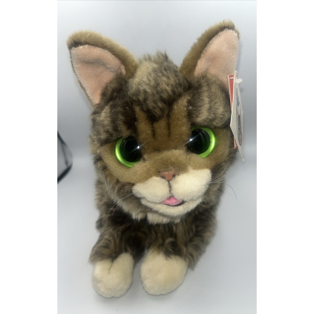 NEW Cuddle Barn Lil Bub Kitten Cat Plush Realistic Stuffed Animal 12"   Tail 18"